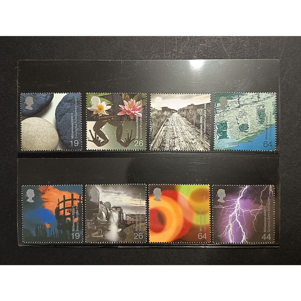 Great Brittain Vintage Old Stamps ขายชุดละ 8 ชิ้น - A2