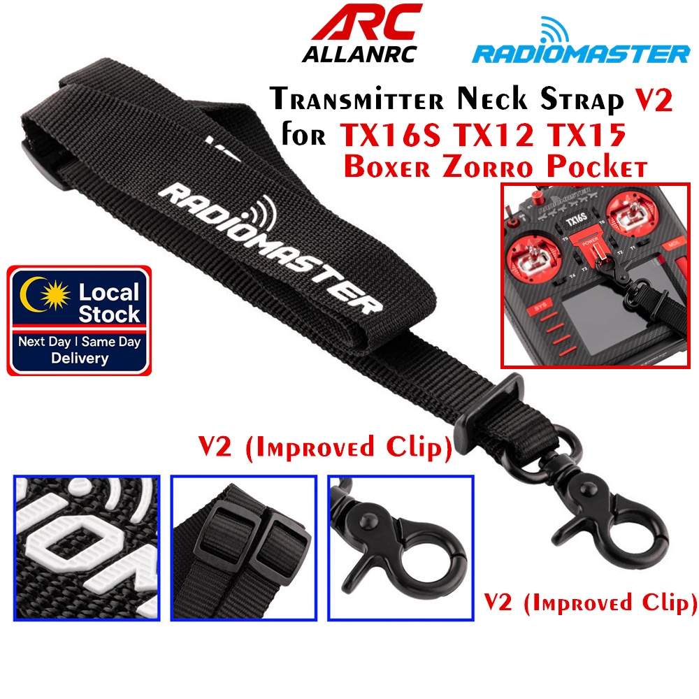 RadioMaster วิทยุเครื่องส่งสัญญาณสายคล้องคอ V2 สําหรับ TX16S TX12 TX15 Boxer Zorro กระเป๋า Frsky X9D