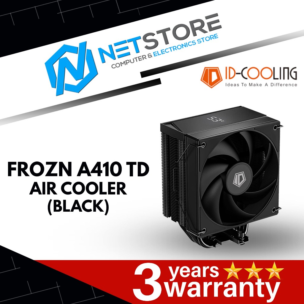 ID-COOLING FROZN A410 TD AIR COOLER - สีดํา - ID-CPU-FROZN-A410-TD