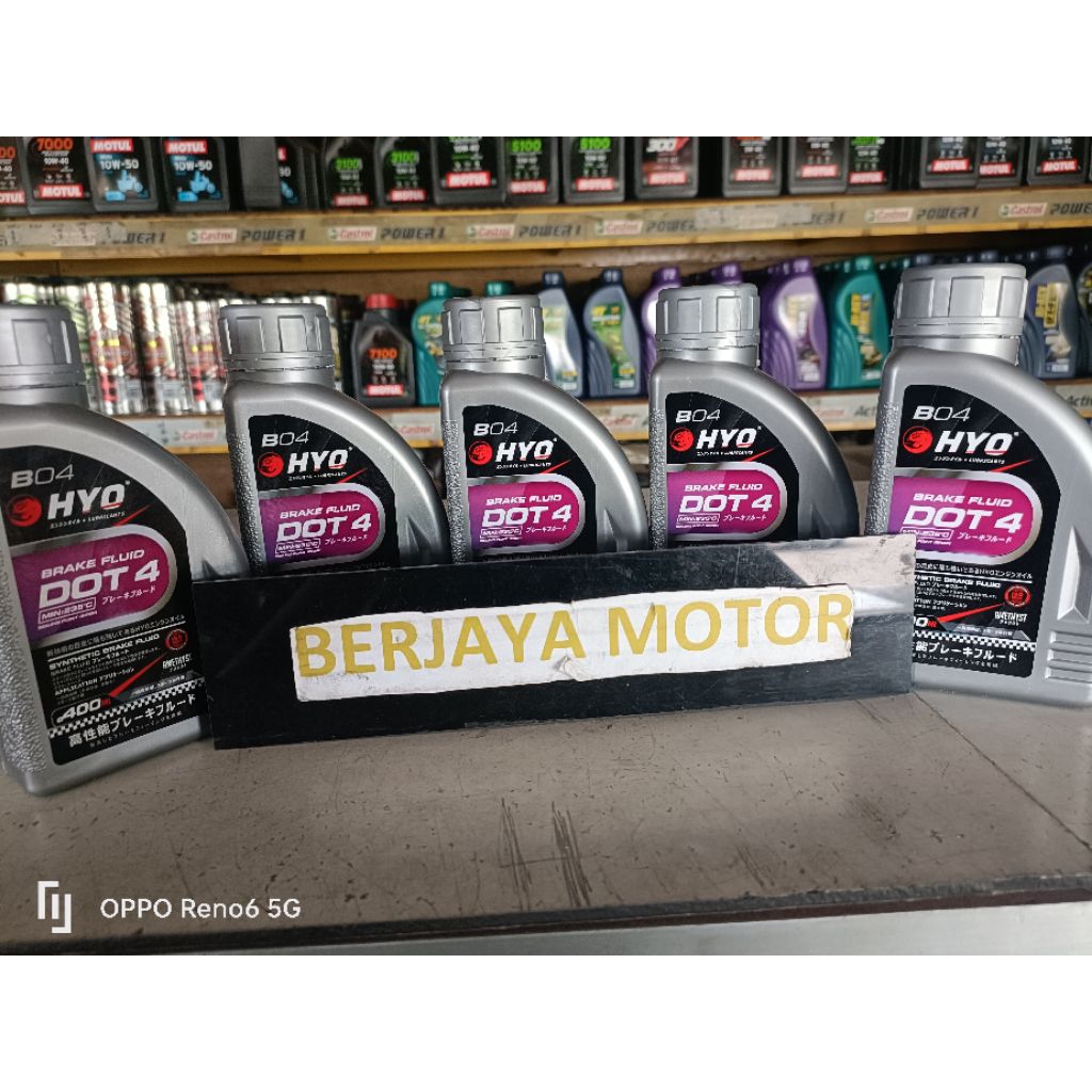 HYO BRAKE FLUID DOT 4 SYNTHETIC BRAKE FLUID MINYAK BRAKE OIL BRAKE DOT 4 (400ML)