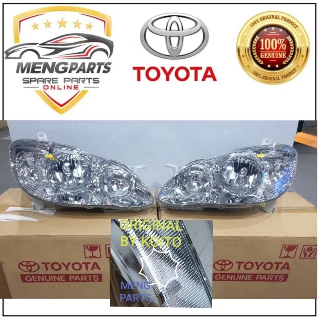 TOYOTA ALTIS ZZE121 1.6 1.6E ,1.6J ZZE122 1.8 1.8E 2003Y-2008Y-JANARY HEAD LAMP TOYOTA UNIT**