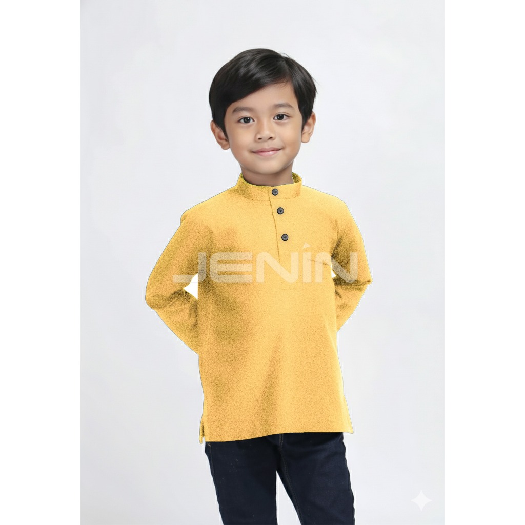 Kurta Collar Lak Boy Comocrepe Boy Boy Boy Boy Exclusive Viral Jenin Shirt Collection 2025 Raya Shir