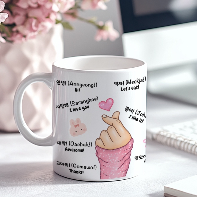 แก้วส่วนตัวของพระเศสเกาหลี แก้วกาแฟแบบกําหนดเองของ Nama Hadiah Hari Jadi Idea