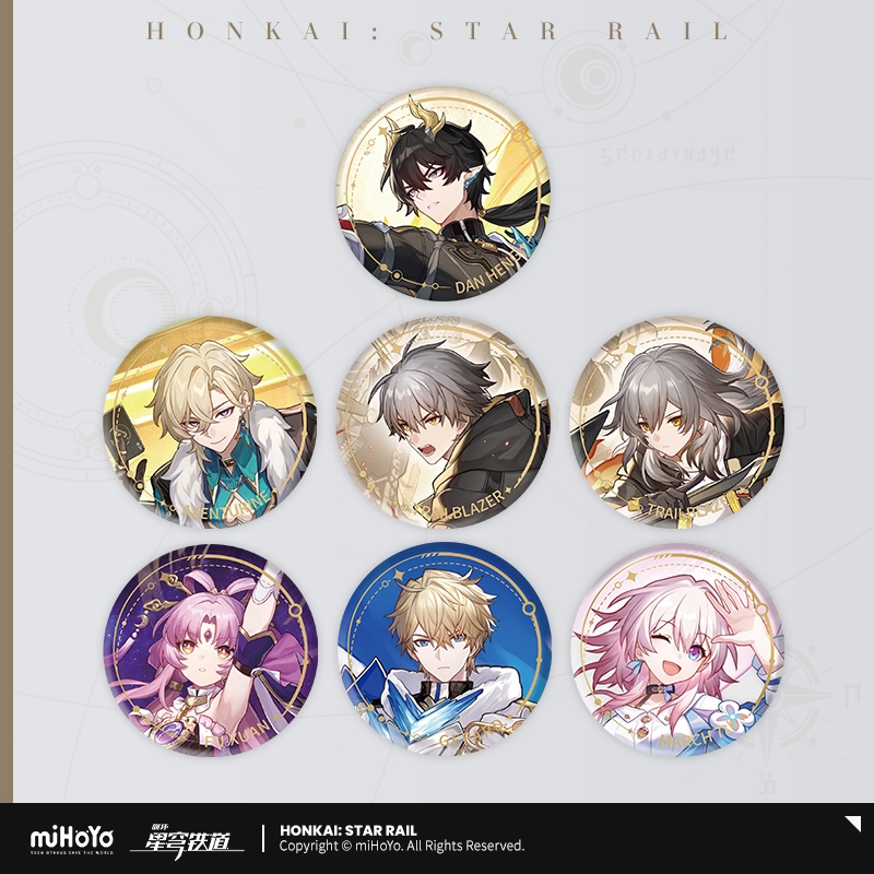 Honkai: Star Rail Tinplate Badge - การเก็บรักษาเส้นทาง Dan Heng DHPT Aventurine Gepard March : การปฏ