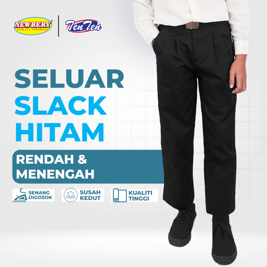 Newbery Slack Pants (สีดํา) / Seluar Slack (Hitam)