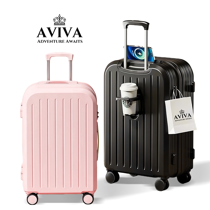 AVIVA กระเป๋าเดินทางชุด 14/20/24/28 ABS + PC ความจุขนาดใหญ่รหัสล็อค 360 ล้อเงียบล้อหมุนเรียบ