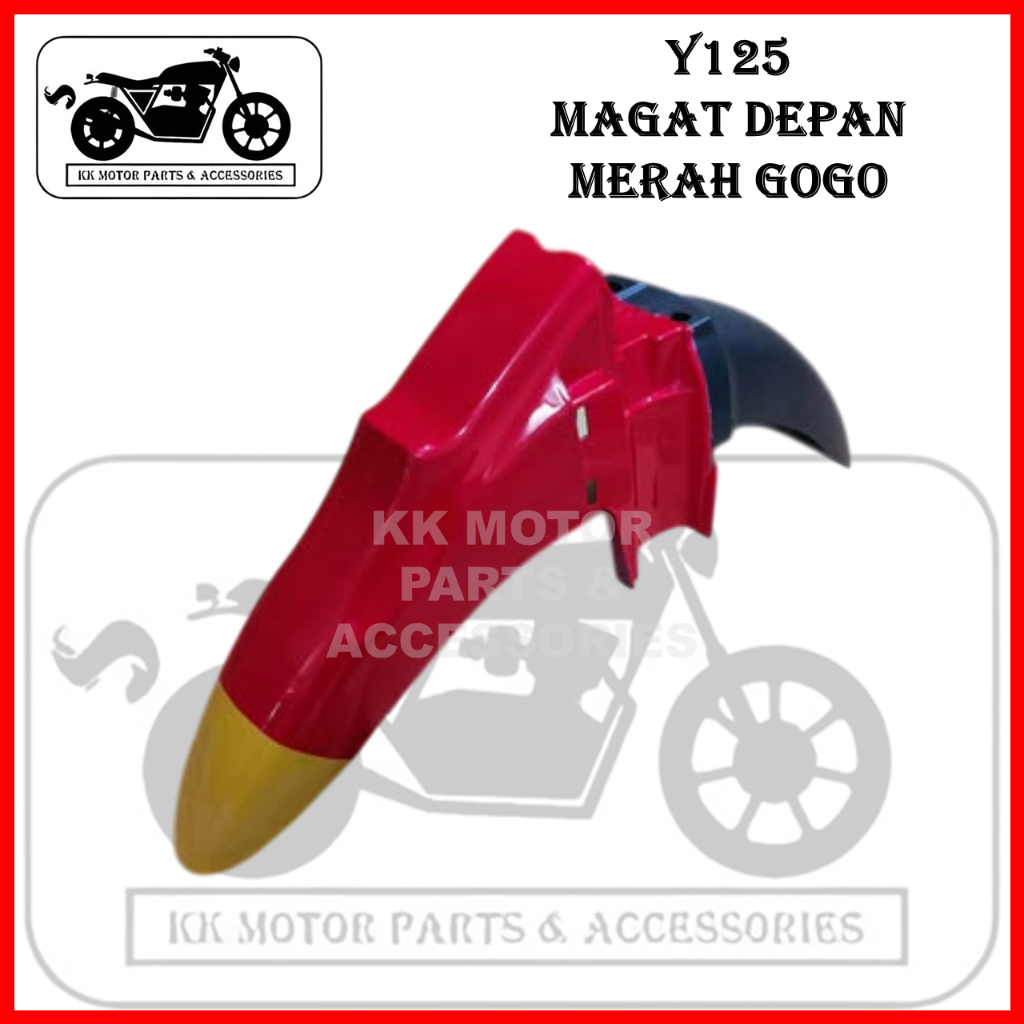 YAMAHA Y125 Y125ZR 125ZR MERAH GOGO MERAH GO GO RED FRONT FENDER / FRONT MUDGUARD / MAGAT DEPAN