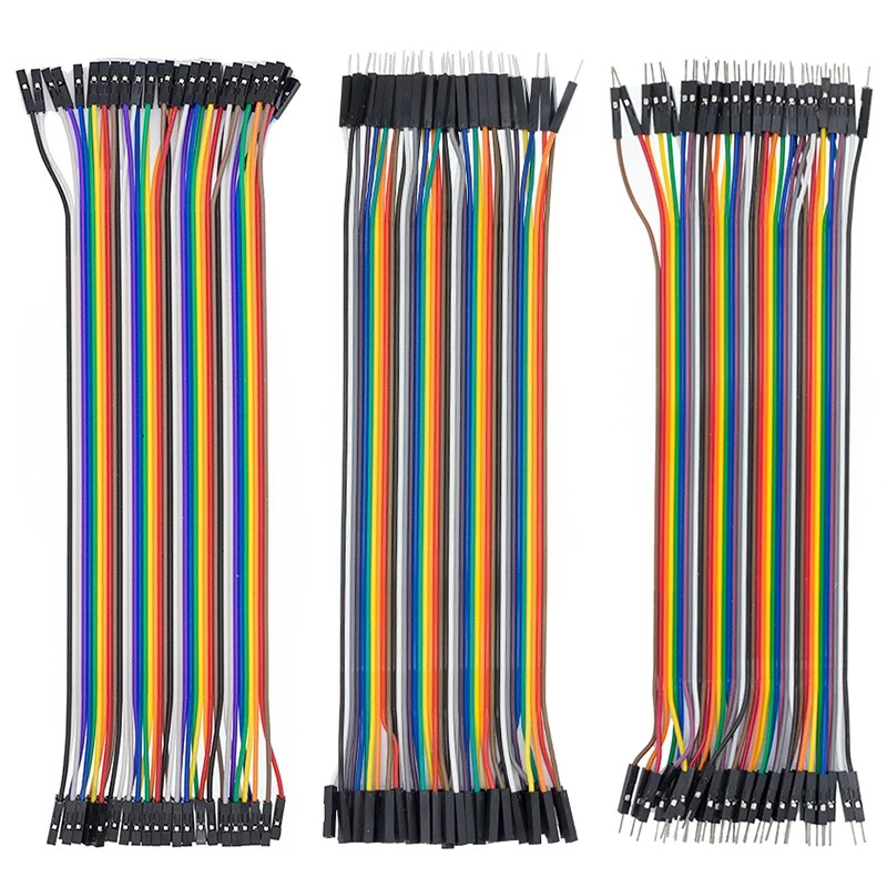 Arduino Dupont Jumper Wire 40 Way 2.54mm 20cm Male to Male Male to Female Female Female Female to Fe