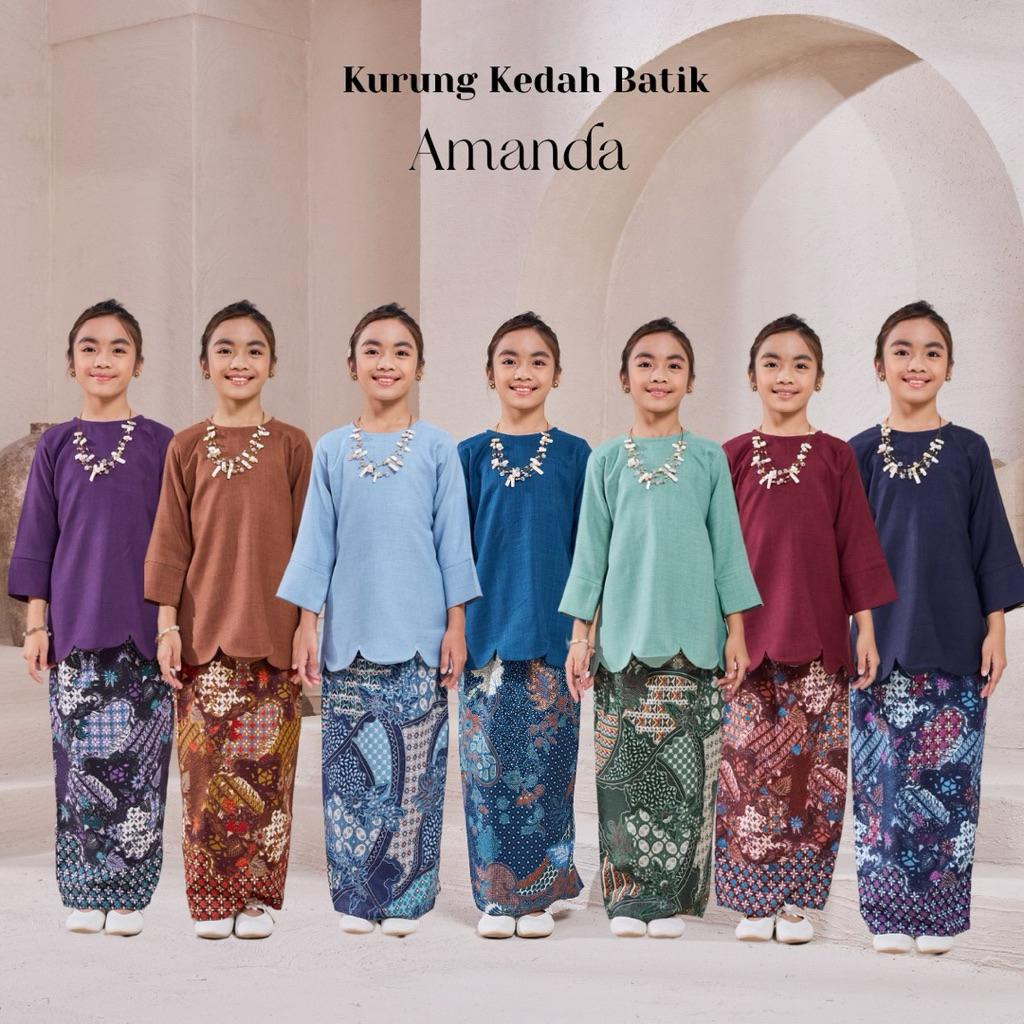 AMANDA BATIK KEDAH KURUNG (BUDAK) bydaniaexclusive Baju Kurung Budak