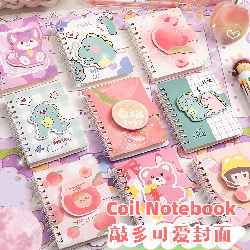 Coil Notebook A7 Mini Notebook Portable Lined Notebook/Buku poket mudah alih kartun Notebook A7 线圈本