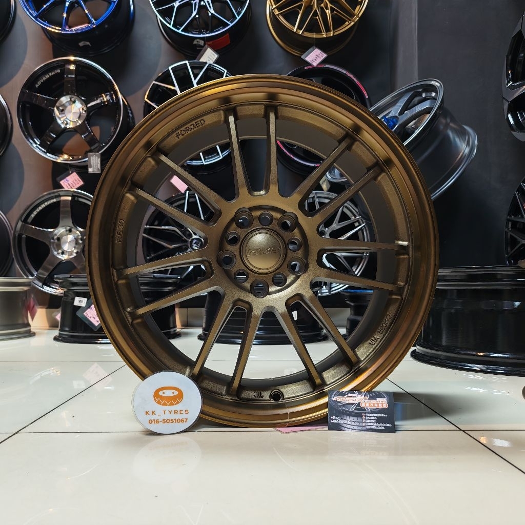 [1PC] New Sport Rim 18 นิ้ว RE30 18X8.5JJ ET42 10H100/114.3 2ton Bronze