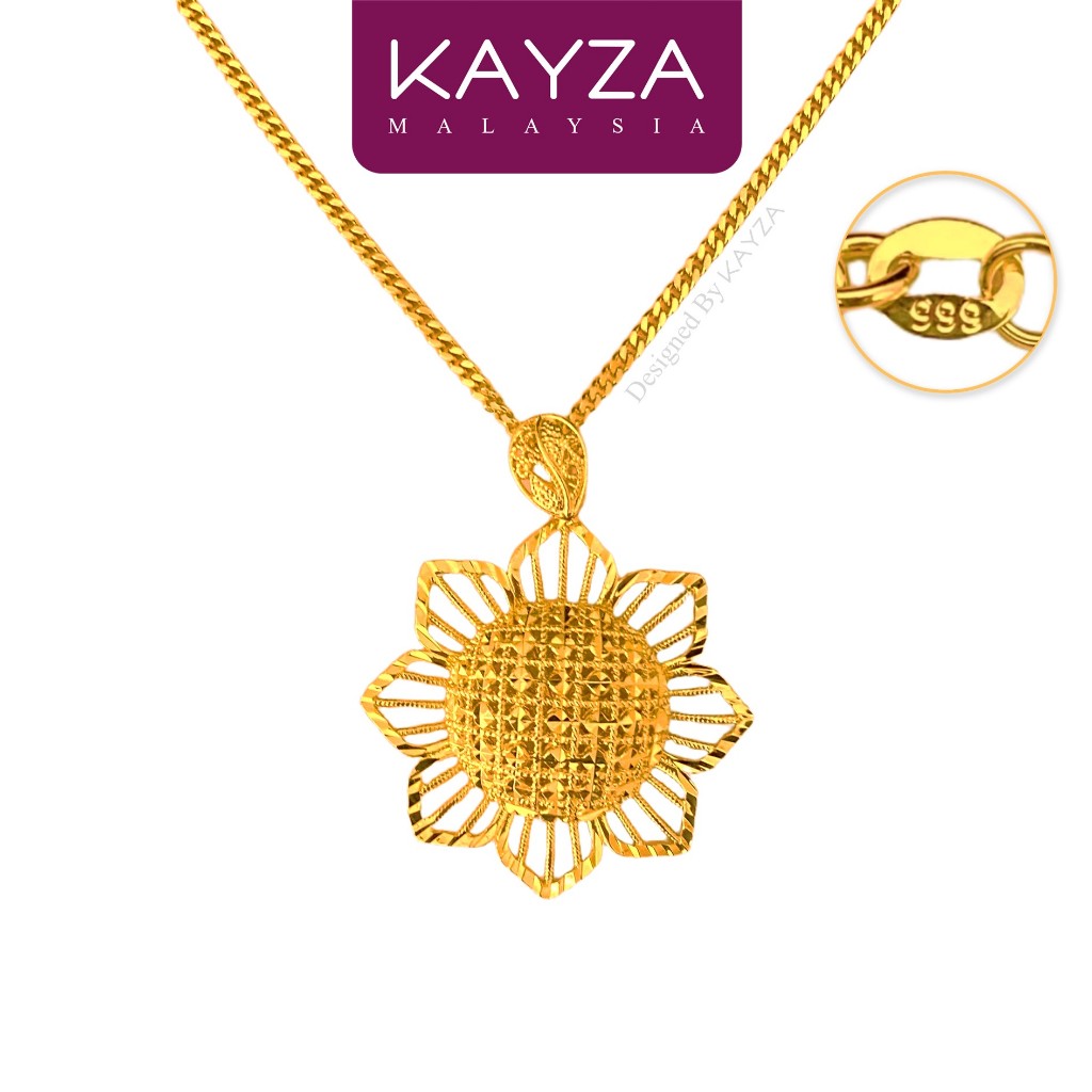 105N (25.8g) KAYZA Solara Bloom สร้อยคอออกแบบงานฝีมือใน Emas