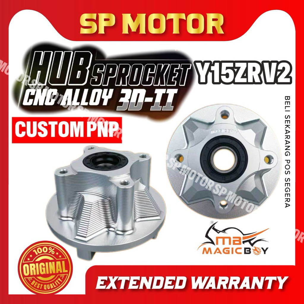 SPROCKET HUB Y15ZR V2 Y15 V2 MAGIC BOY SPROCKET HUB CNC ALLOY CHROME SIP BEARING ซีลน้ํามัน HUB SPRO