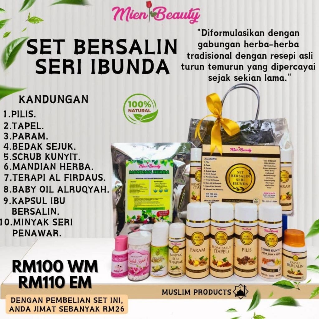 SET BERSALIN SERI IBUNDA MIEN BEAUTY HQ