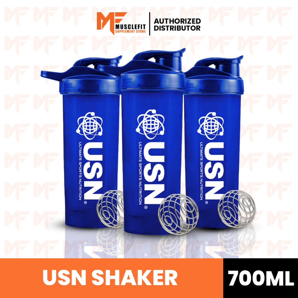 USN Blue Shaker Protein Shaker 700 ml & USN Black Shaker Protein Shaker 600 ml