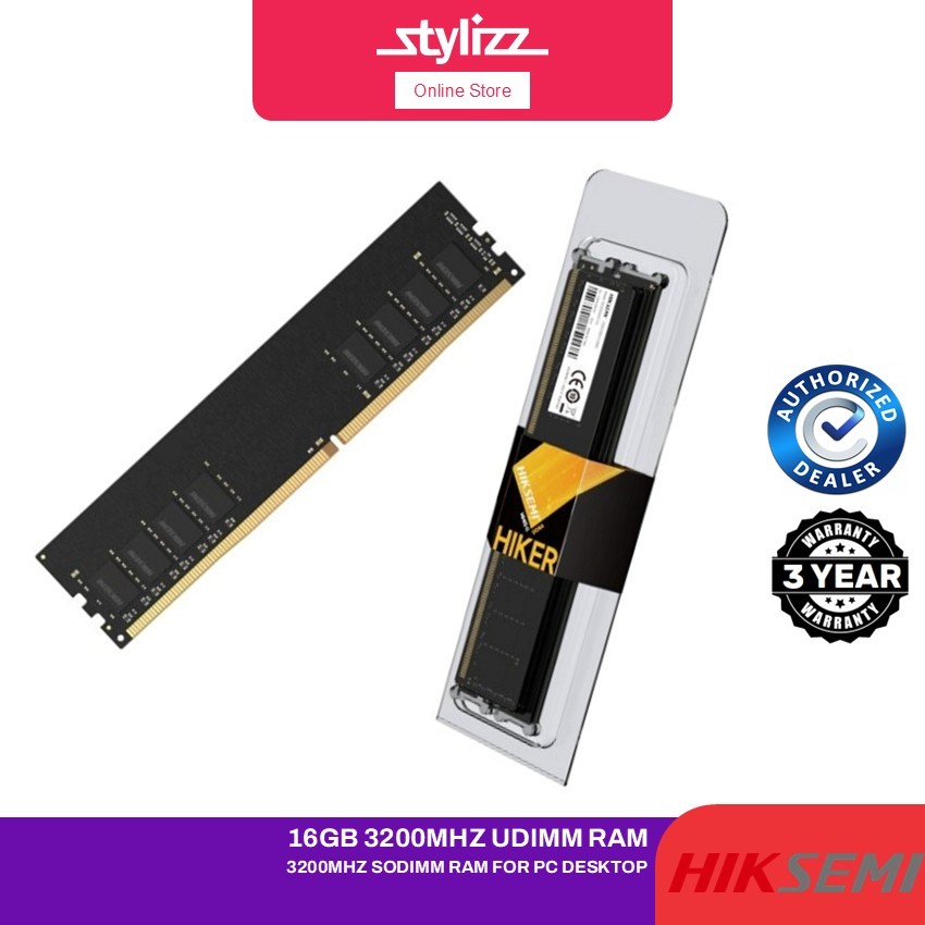 Hiksem Hiker Ram Udimm สําหรับ PC Desktop DDR4 3200mhz DDR5 4800mhz 5600mhz 16GB 8GB