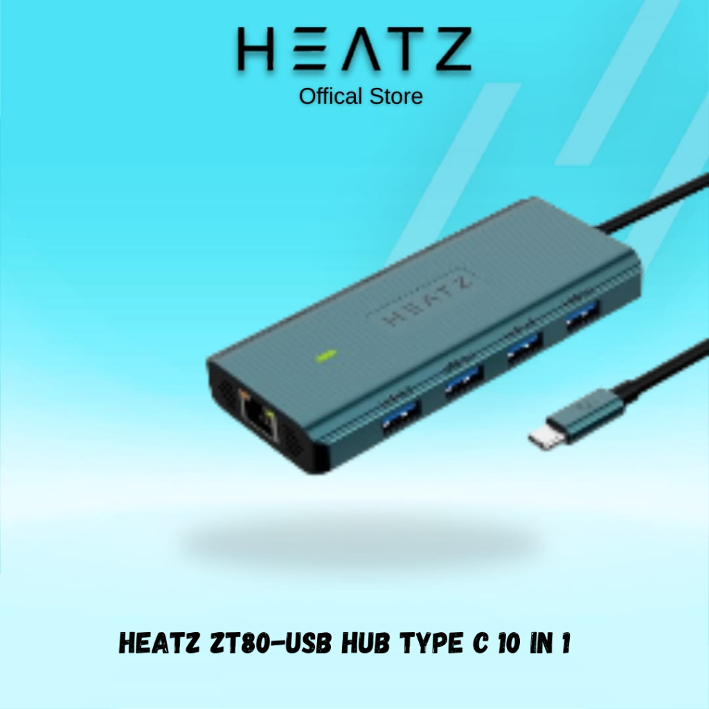 HEATZ ZT80 USB HUB Type C 10 In 1