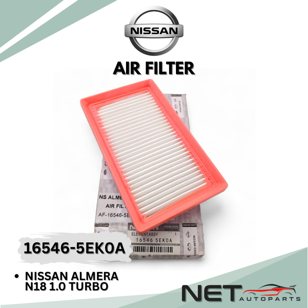 NISSAN ENGINE AIR FILTER PENAPIS ANGIN ALMERA N18 1.0 TURBO (16546-5EK0A)