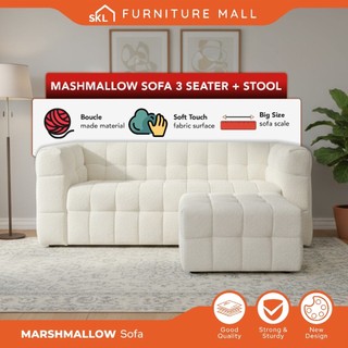 SKL Furniture Marshmallow 3 Seater Sofa With Pocket Spring Sofa /Modern Sofa