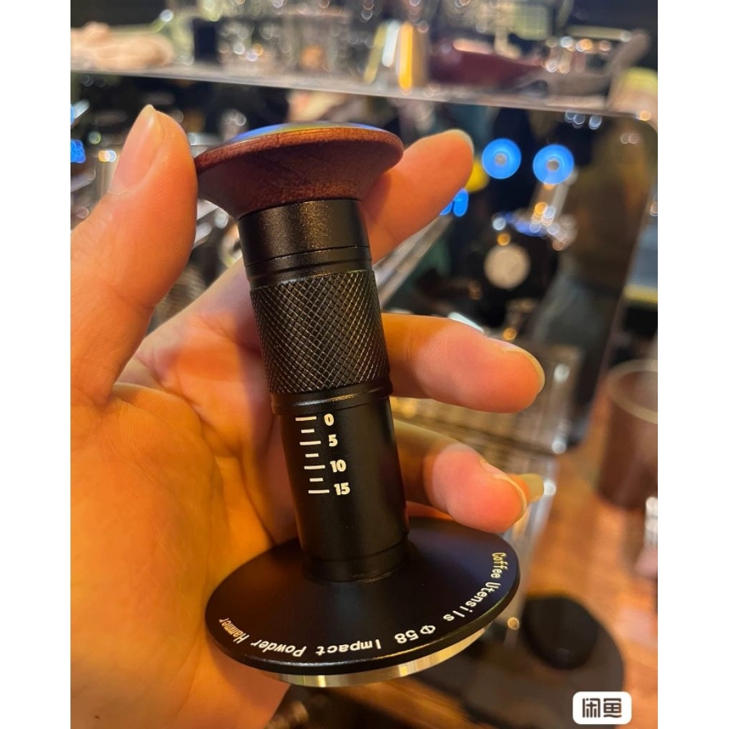 58MM Impact Tamper มีเสียง Feedback Impact Espresso Coffee Tamper Calibration Espresso Hand Tamper