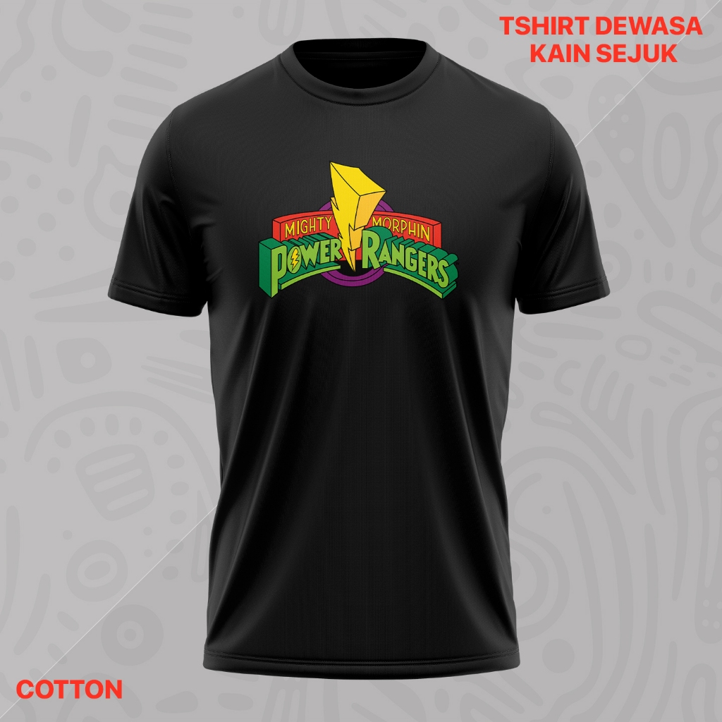 POWER RANGERS MIGHTY MORPHIN TSHIRT COTTON