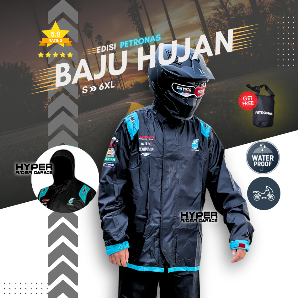 MYRIDER Petronaz Baju Hujan Motor Rain Coat รถจักรยานยนต์กันน้ํา Baju Hujan กันน้ํา Baju Hujan Petro
