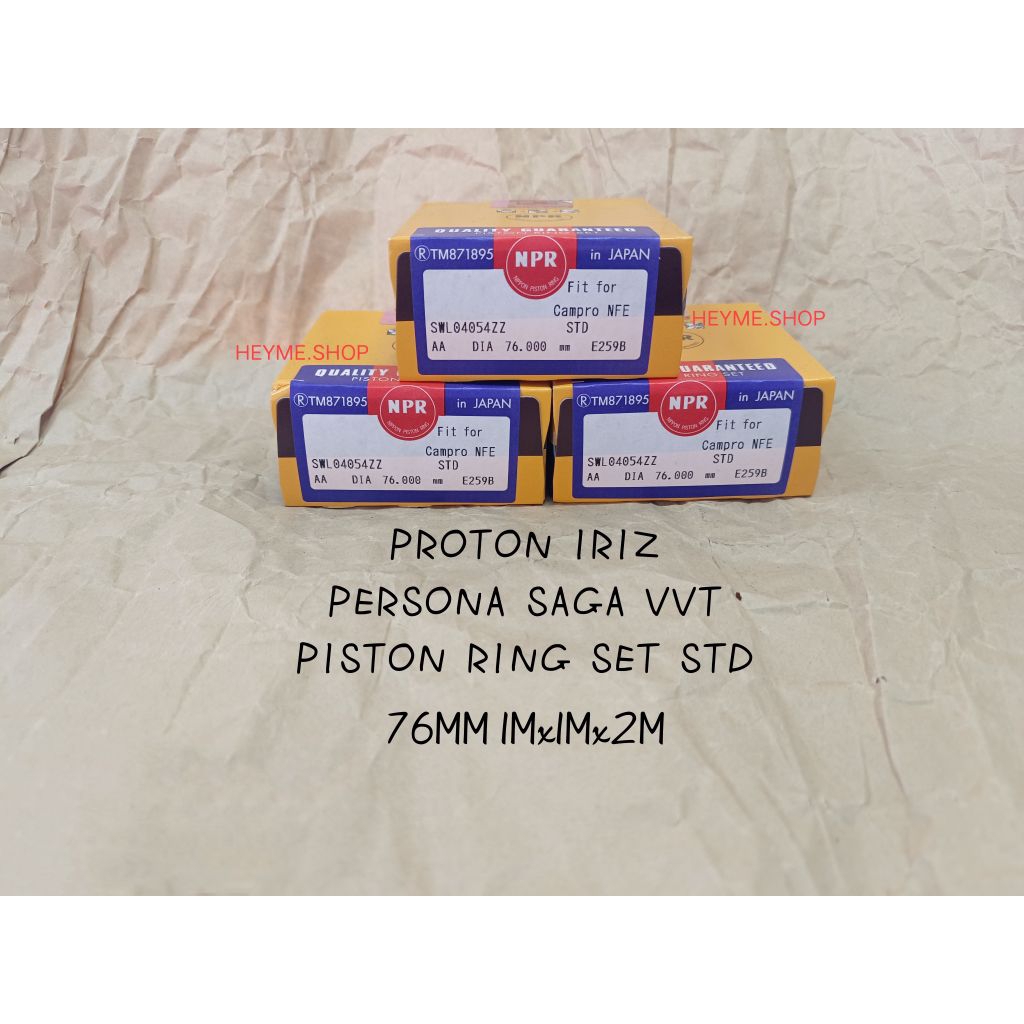 PROTON IRIZ PERSONA VVT SAGA VVT PISTON RING STD NPR