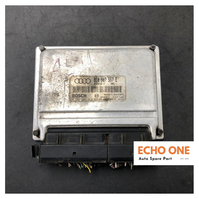 AUDI A4 ALT ชุดควบคุมเครื่องยนต์ ECU 8E0-977-557-E / 0-261-207-218 มือสอง