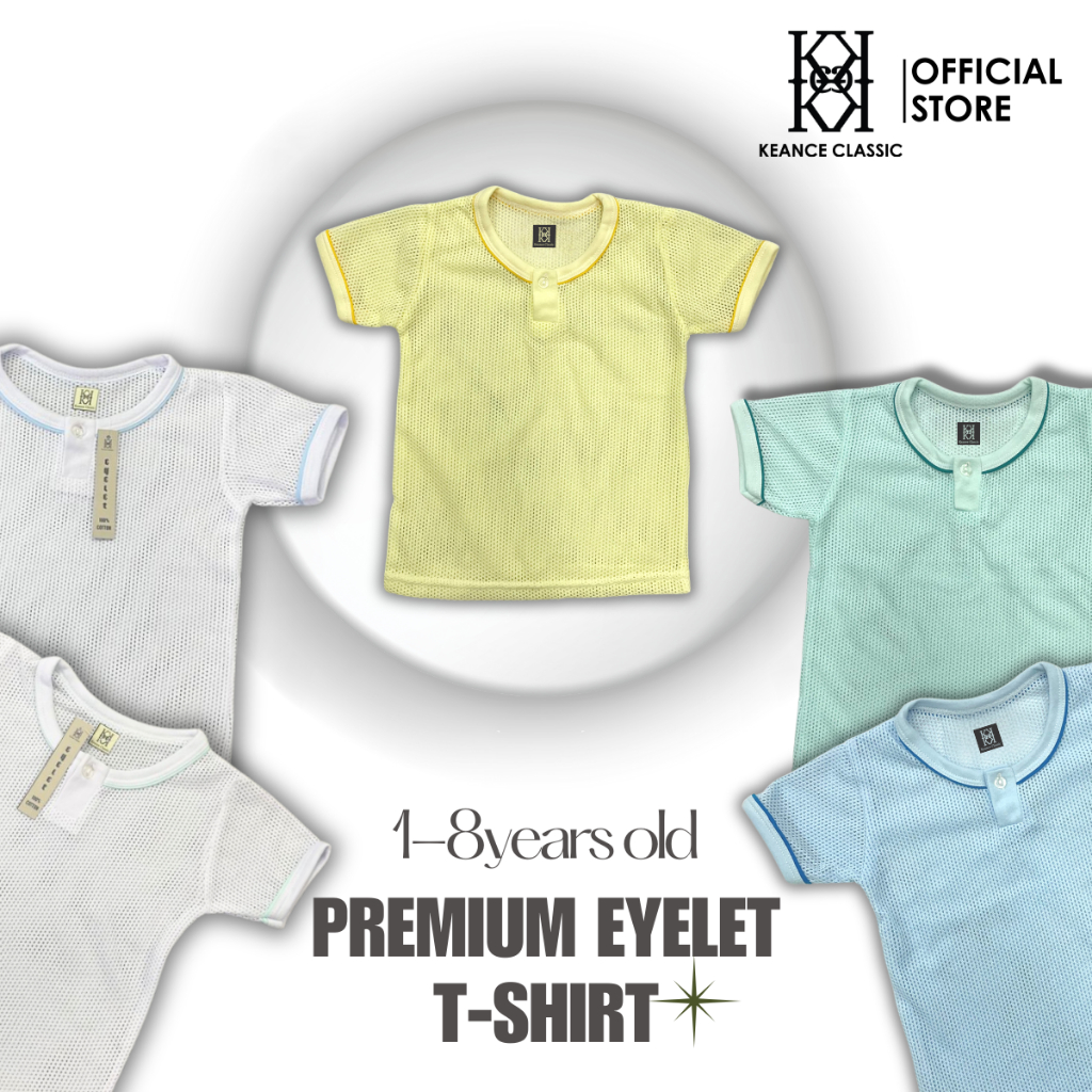 Keance Classic Official Store Malysia | 1y-9y [UNISEX] เสื้อตาไก่ผ้าฝ้ายพรีเมี่ยม 100% | เสื้อผ้าเบร