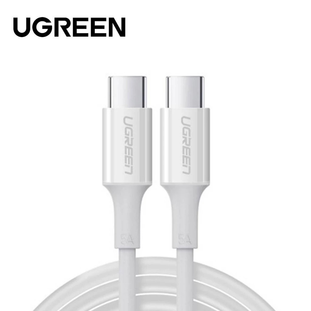 UGREEN USB-C 2.0 ถึง USB-C CABLE CHARGING & DATA SYNC 100W - สีขาว 1M