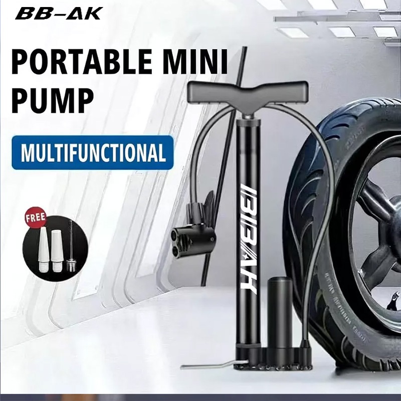 ปั๊มจักรยานแบบพกพา BBAK 140 PSI – วาล์วโลหะผสมเข้ากันได้กับวาล์ว Schrader & Presta – โปรปัง