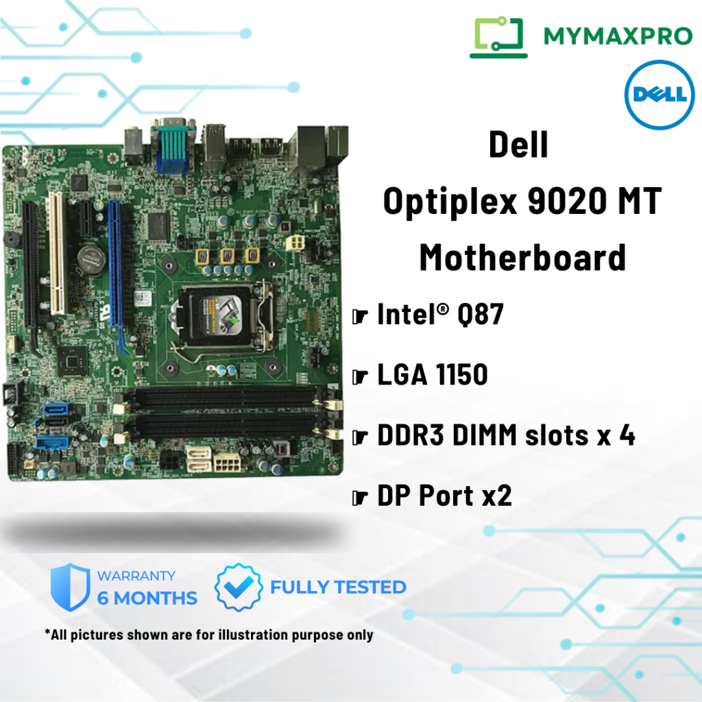 เมนบอร์ด Dell Optiplex 9020 MT LGA 1150 DDR3 0N4YC8 N4YC8 (ใช้แล้ว)