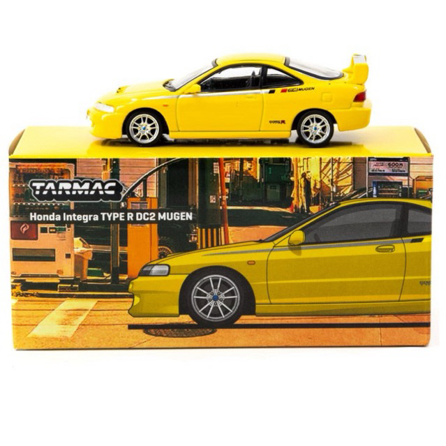 TARMAC WORKS 1/64 HONDA INTEGRA TYPE R DC2 MUGEN SUNLIGHT สีเหลือง