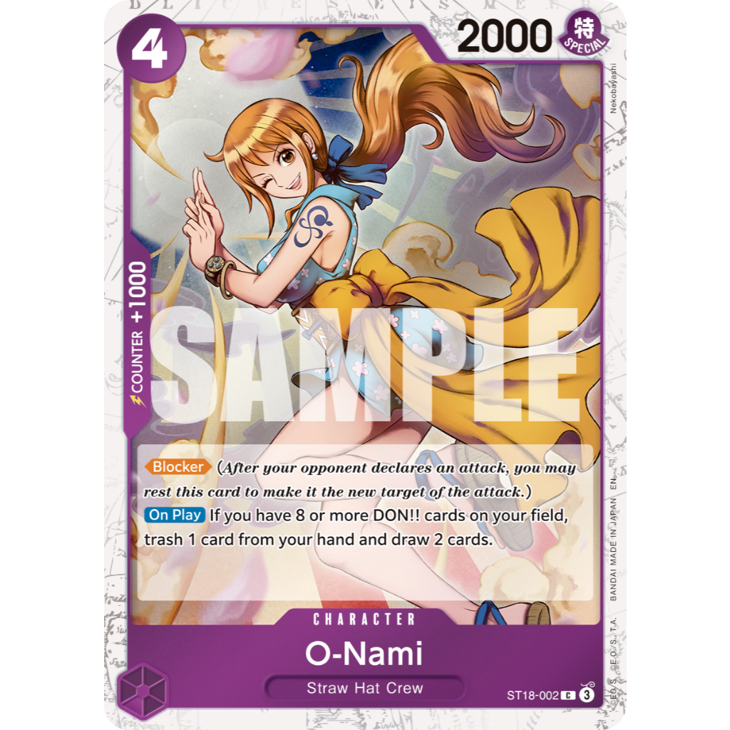ENGLISH & JAPANESE VERSION PRB2 PRB02 ST18-002 O-Nami