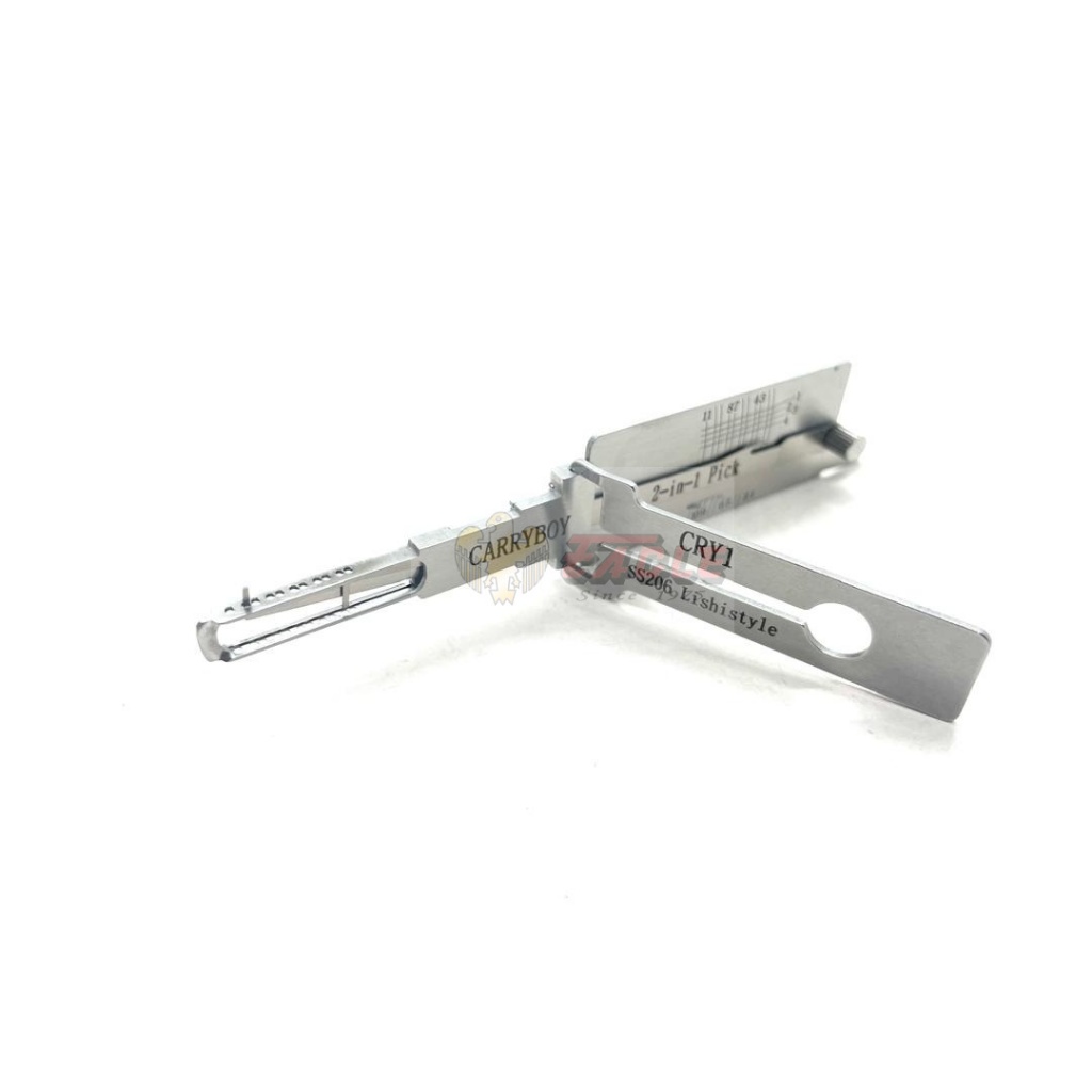 Lishi Carryboy CRY1 2-in-1 Pick Tool SS206 Canopy Lock Decoder สําหรับ 4x4 ยานพาหนะ eg hilux, dmax