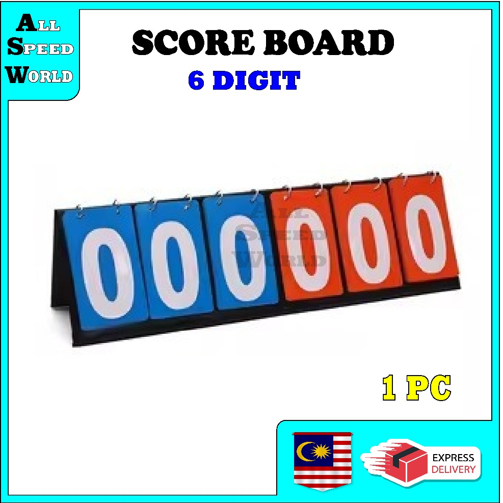 SCORE BOARD 6 DIGIT PORTABLE FLIP SPORTS / การแข่งขันเกม COUNTTER BASKETBALL / VOLLEYBALL / TABLE TE