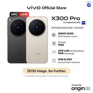 [New Arrival] vivo X300 Pro 5G (16+16)GB+1TB MTK Dimensity 9500 Processor 200MP ZEISS  APO Telephoto Camera OriginOS 6
