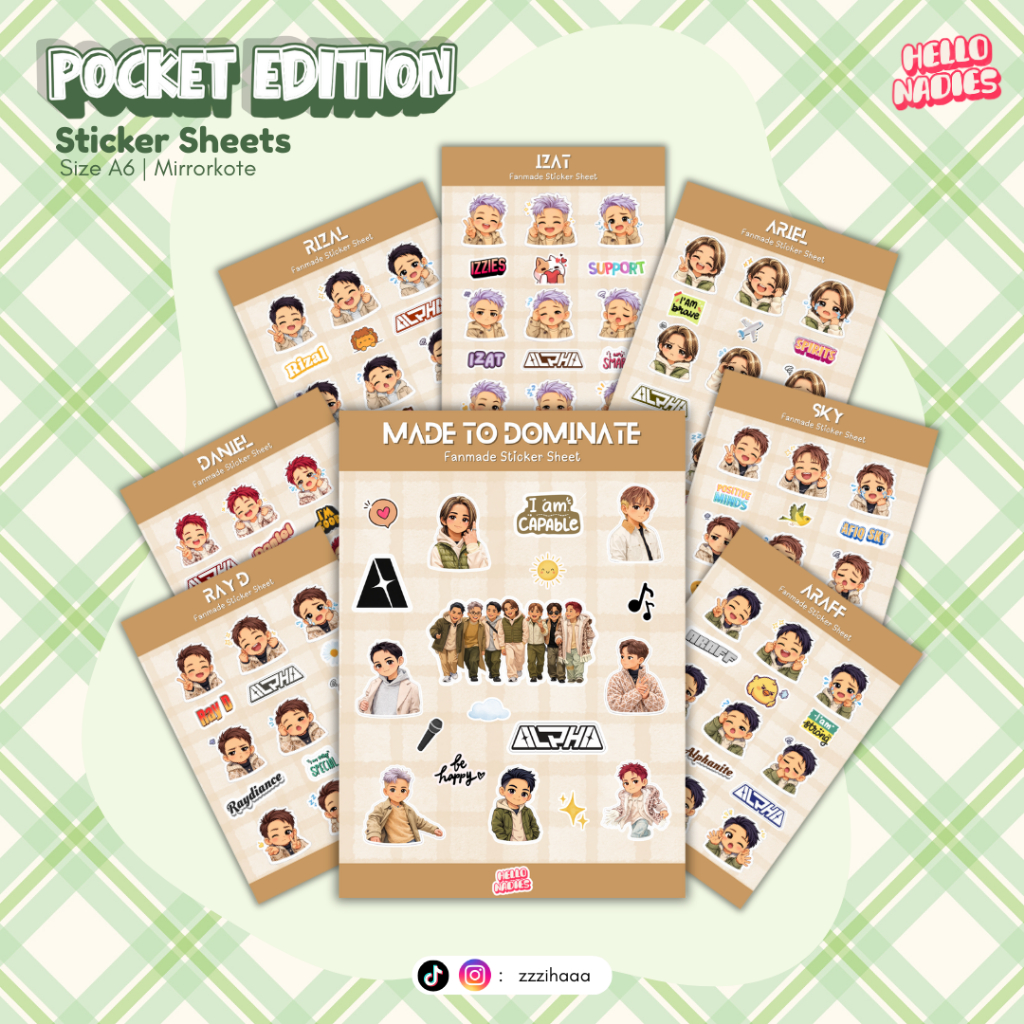 [NADIES] A7PHA POCKET EDITION STICKER SHEETS สติ๊กเกอร์ saiz A6 fanmade สติ๊กเกอร์ koleksi