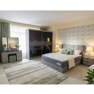 bilik Furniture- Bedroom Set| Queen Set|King Set 6x8ft Set| 8x8ft Set|Anti-jump| sliding wardrobe