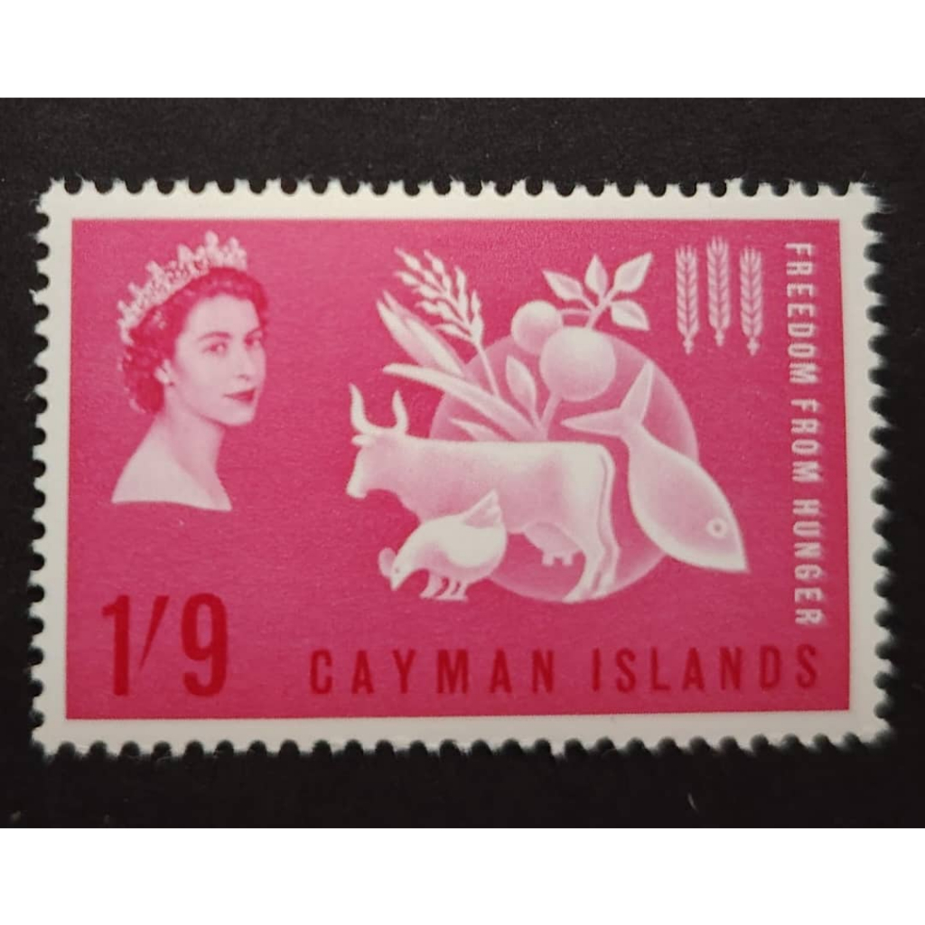 Cayman Islands , 1963 เสรีภาพจาก Hunger, MINT, COMPLETE SET , FOXING HINGED !
