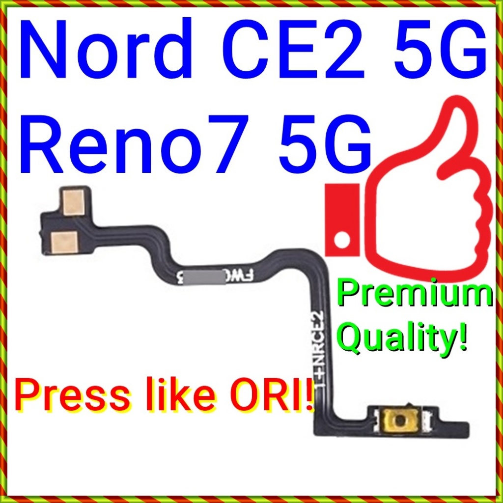 ใหม่ปุ่มปรับระดับเสียงเปิด/ปิดสวิตช์ Flex Ribbon สําหรับ Oneplus Nord CE 2 5G /Oppo Reno 7 / CPH2371