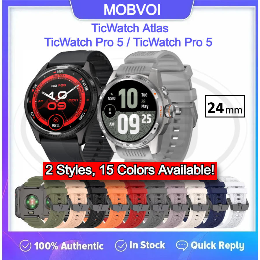 Mobvoi TicWatch Atlas / TicWatch Pro 5 / TicWatch Pro 5 Tali Strap - 24mm (คุณภาพสูง)