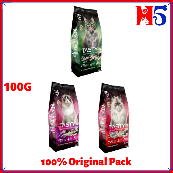 TASTCUREX TASTY Super Premium 100G อาหารแมวแบบแห้ง/ มาคานันคุจต์/ อาหารสัตว์เลี้ยง
