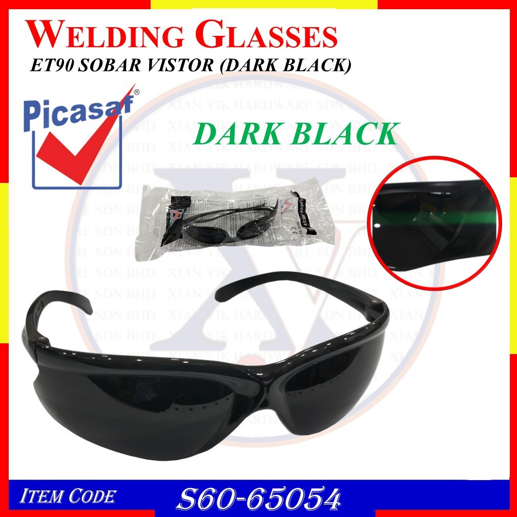 (DARK BLACK) ET90 SOBAR VISTOR / SAFETY GLASSES (DARK BLACK) - S60-65004