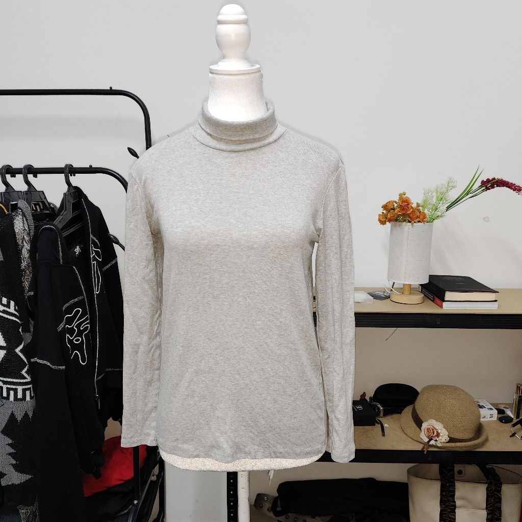 TTN54 (ไซส์ M) ผ้าฝ้ายคอเต่าผู้หญิง Uniqlo