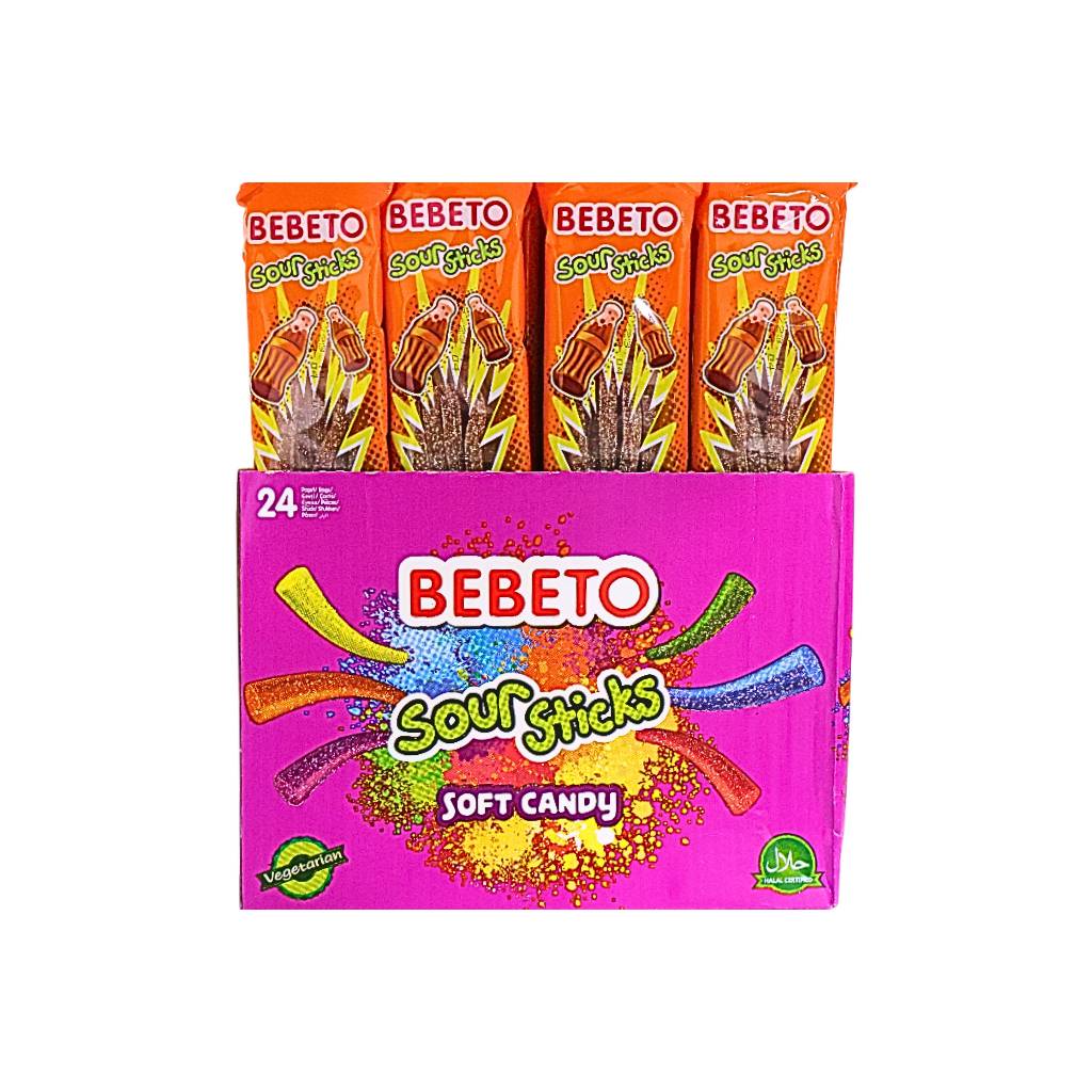 Bebeto หวาน นุ่ม และเปรี้ยว Sticks Soft Candy Mix Fruit ( 12 ชิ้น ,6 ชิ้น ,3 ชิ้น )