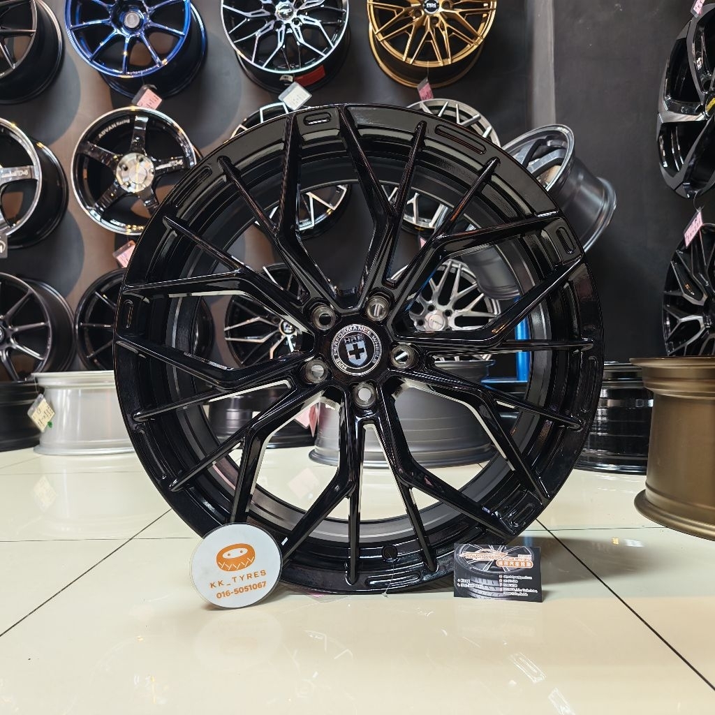 [1PC] ขอบสปอร์ตใหม่ 19 นิ้ว HRE 19X8.5JJ ET35 5H108 GLASS สีดํา