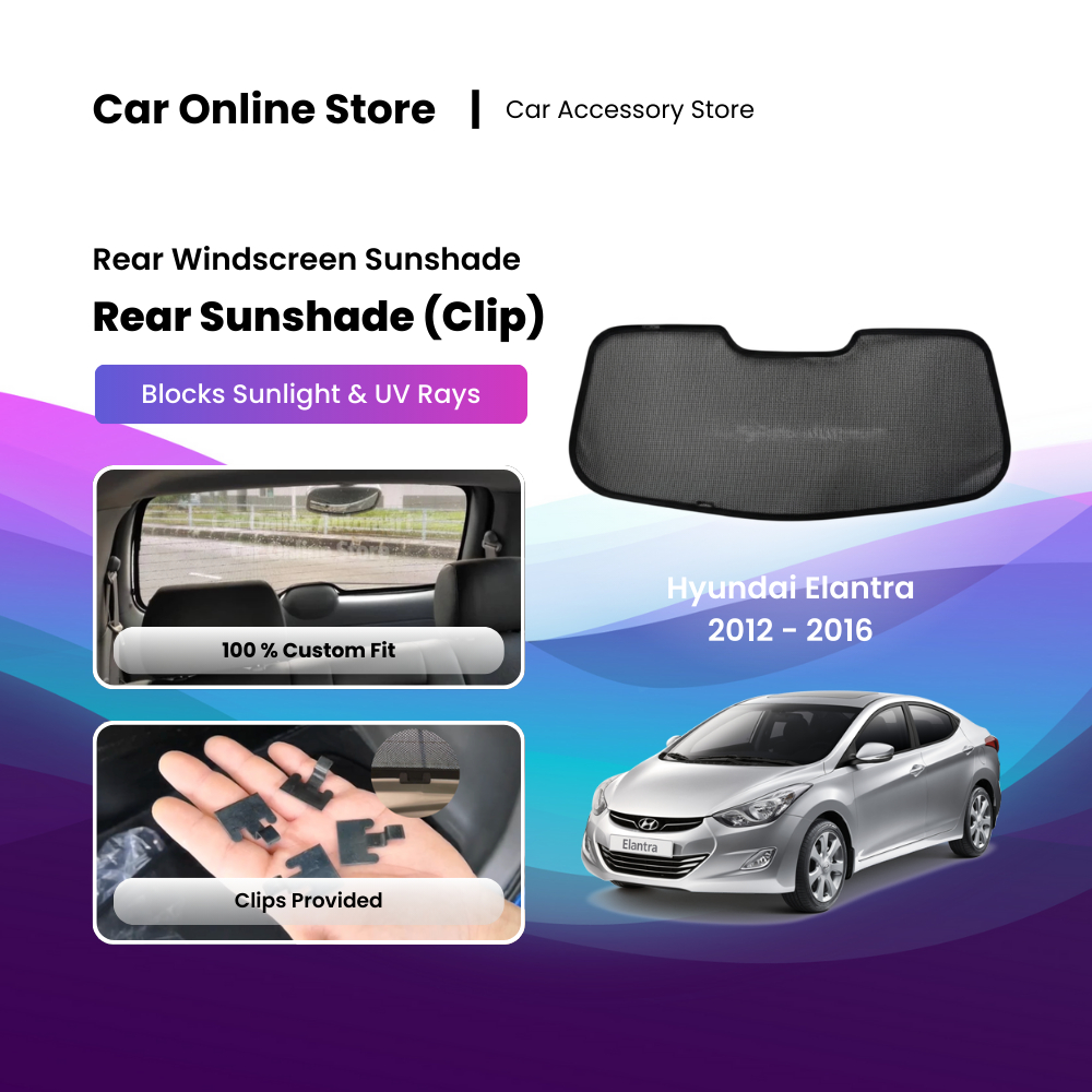 Hyundai Elantra 2014 ม่านบังแดดด้านหลัง Proshade Custom Fit OEM