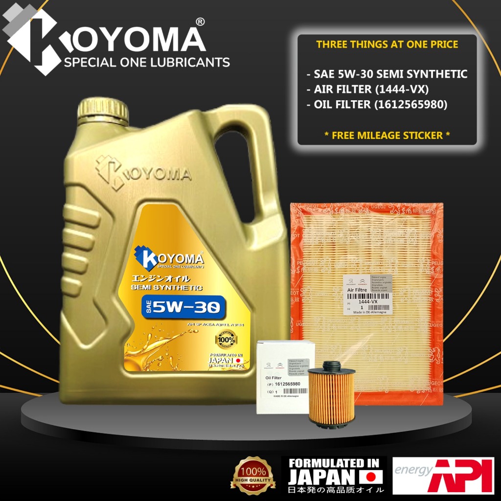 PEUGEOT 308 308S 408 508 3008 4008 5008 2020ปี + KOYOMA 5W30 SEMI SYNTHETIC ENGINE OIL