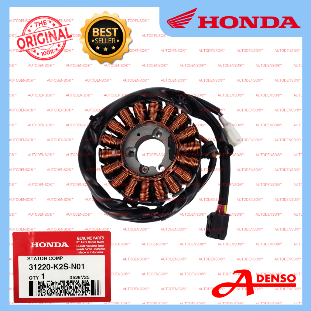 VARIO160 VARIO 160 STATOR COIL COMP, FUEL COIL STATOR ASSY (ORIGINAL100%HONDA) 31220-K2S-N01